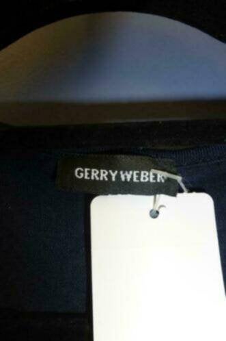 Gerry Weber donker blauw dun vestje slangenprint 46 nr 32393, Gerry weber, ., Maat 46/48 (XL) of groter, Zo goed als nieuw