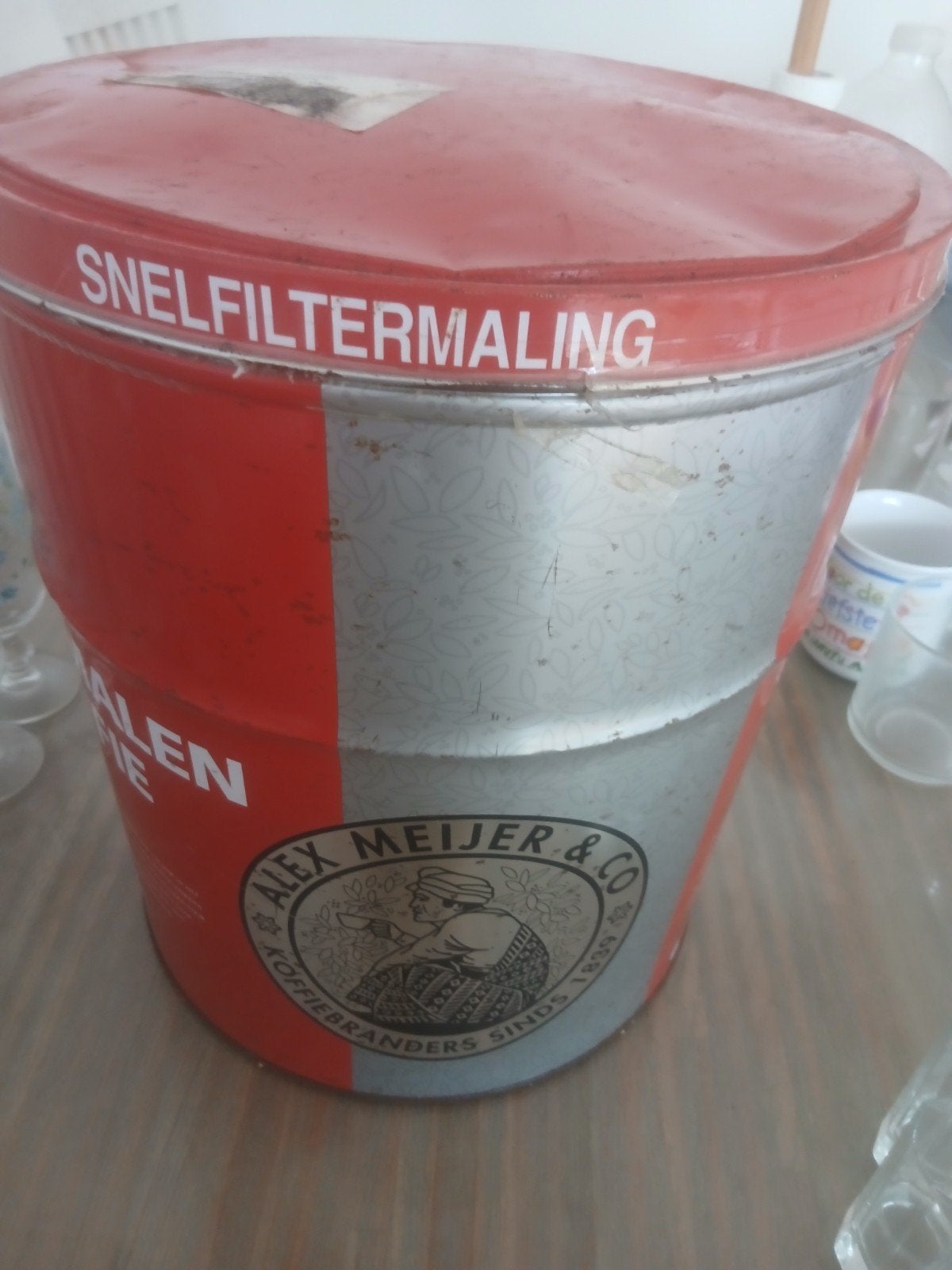 Vintage Alex Meijer & Co Koffieblik - Snelfiltermaling, Ophalen of Verzenden, Gebruikt, Koffie, Overige merken