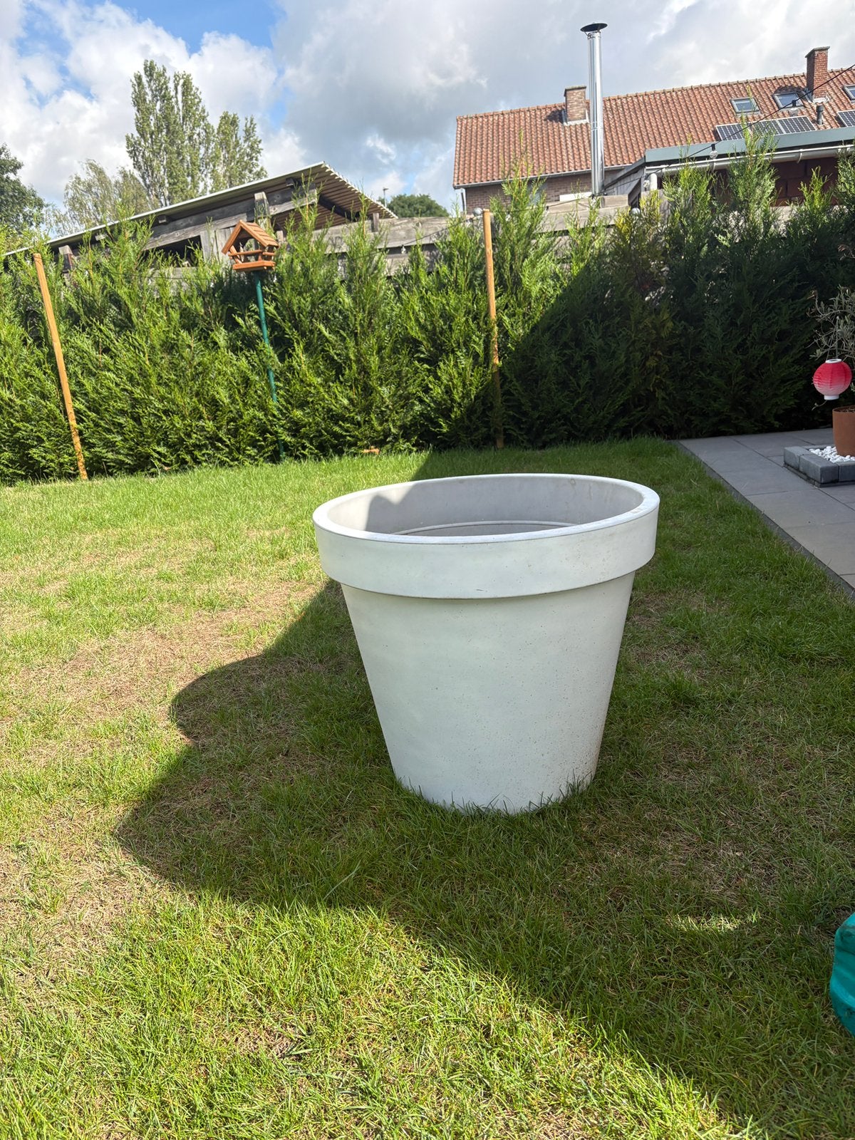 Bloemblak bloempot plantenbak wit kunststof, Tuin en Terras, Ophalen, Kunststof, Minder dan 30 cm, Rond
