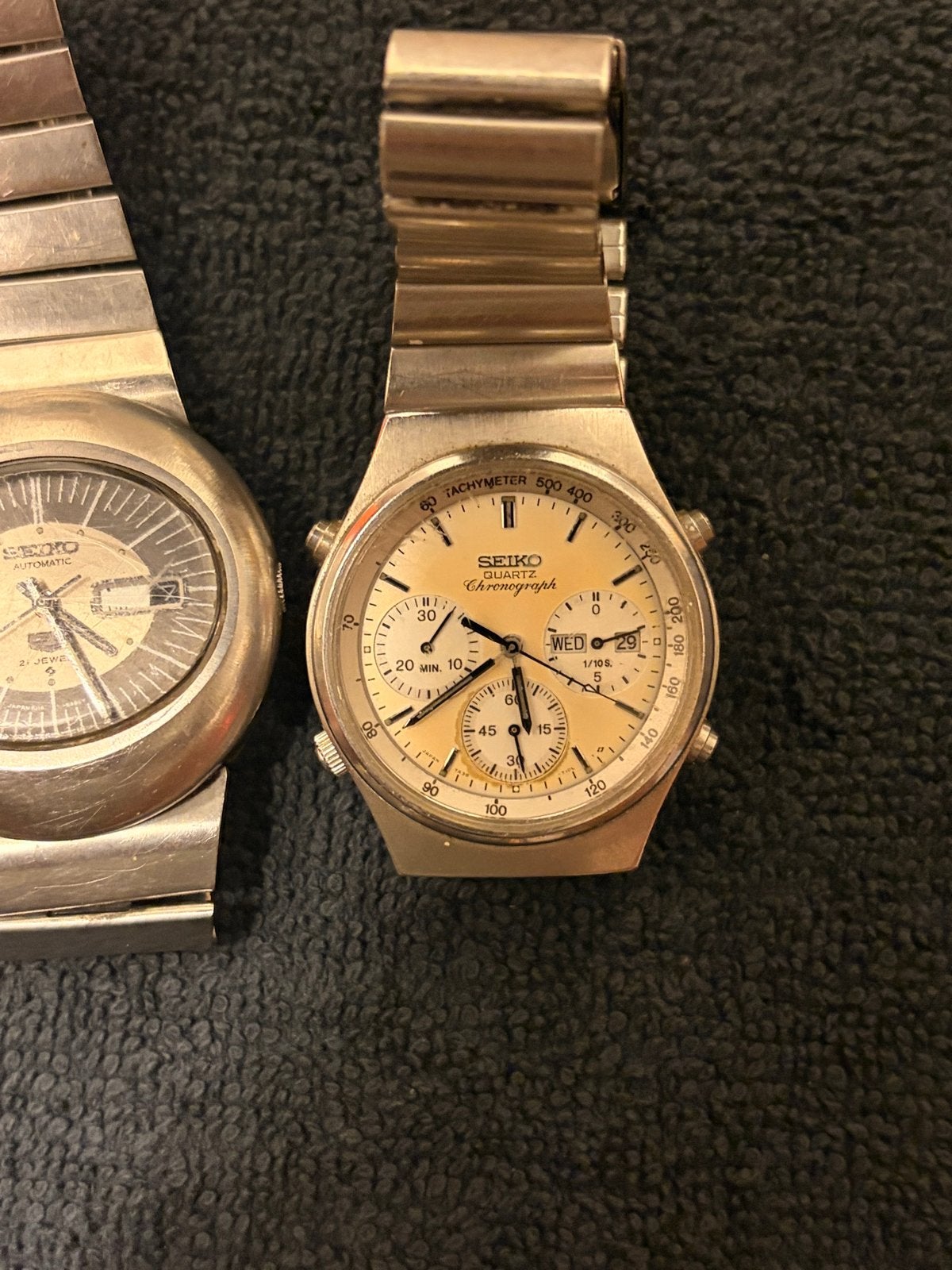 Vintage Seiko en TAG Heuer horloges - Set van 3, Seiko, Gebruikt, Staal, Polshorloge