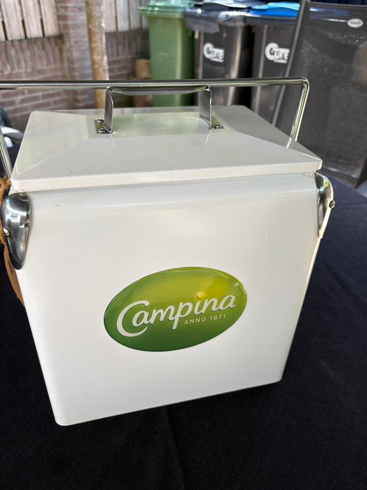 Vintage look Campina koelbox, Caravans en Kamperen, Koelboxen, Nieuw, Koelelement, Ophalen