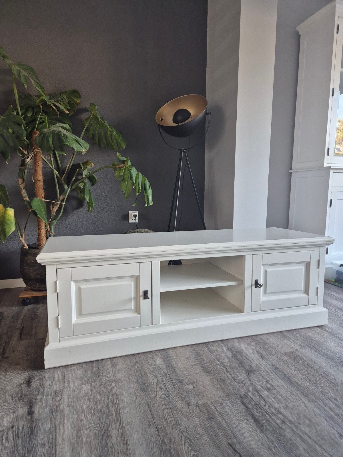Richmond Interiors TV-kast / dressoir - wit, Ophalen, Gebruikt, 100 tot 150 cm, Minder dan 100 cm
