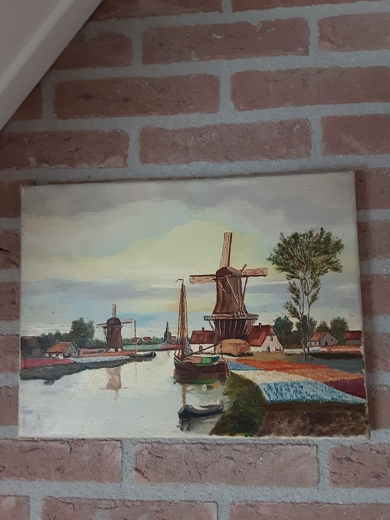 Schilderij 30x40 cm. Zonder  lijst., Minder dan 50 cm, Ophalen of Verzenden, Zo goed als nieuw, Schilderij