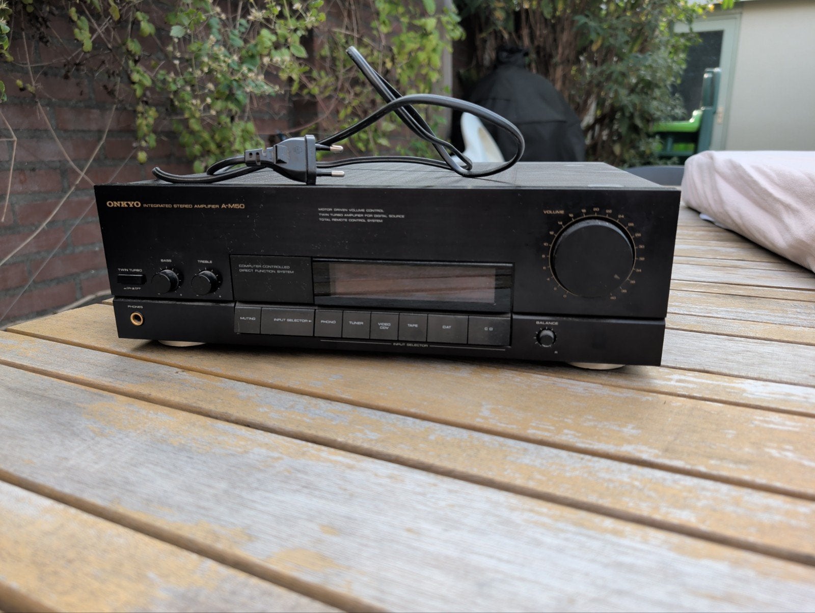 Onkyo A-M50 Stereo Versterker - Vintage Audio, Ophalen, Zo goed als nieuw, 60 tot 120 watt, Stereo