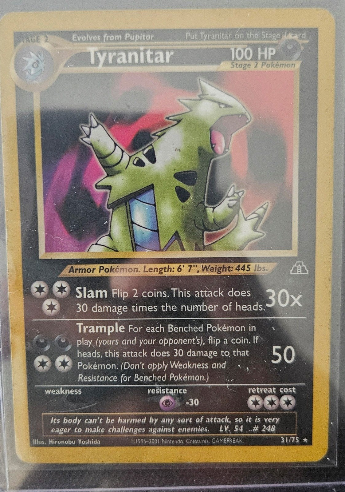 Pokémon Tyranitar 31/75 Neo Discovery, Ophalen of Verzenden, Gebruikt, Losse kaart