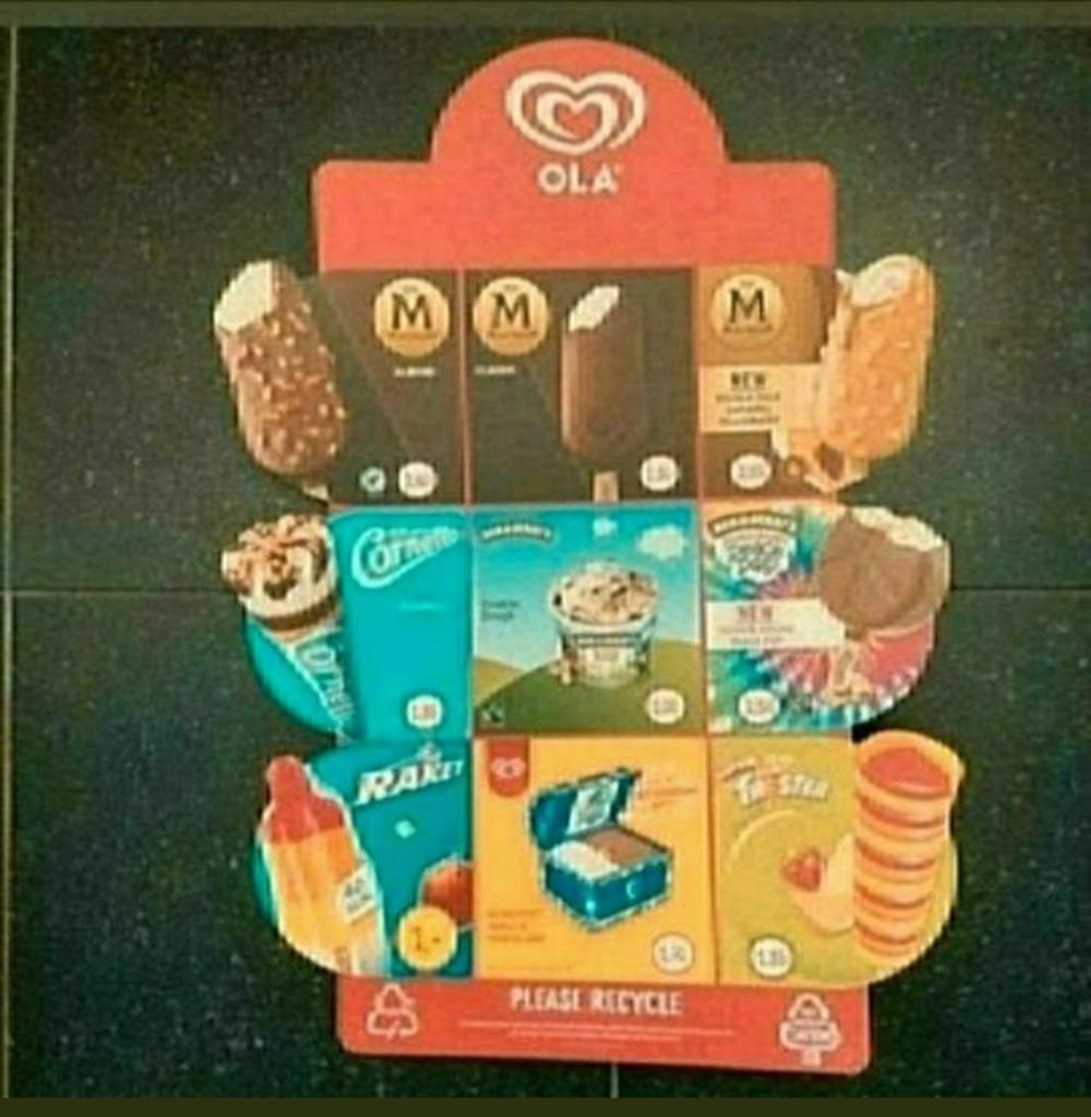 IJSKAART,Snackbar,Reclamebord,Kunststof,IJSkaarten,kleur,ijs, Verzamelen, Merken en Reclamevoorwerpen, Ophalen of Verzenden, Zo goed als nieuw
