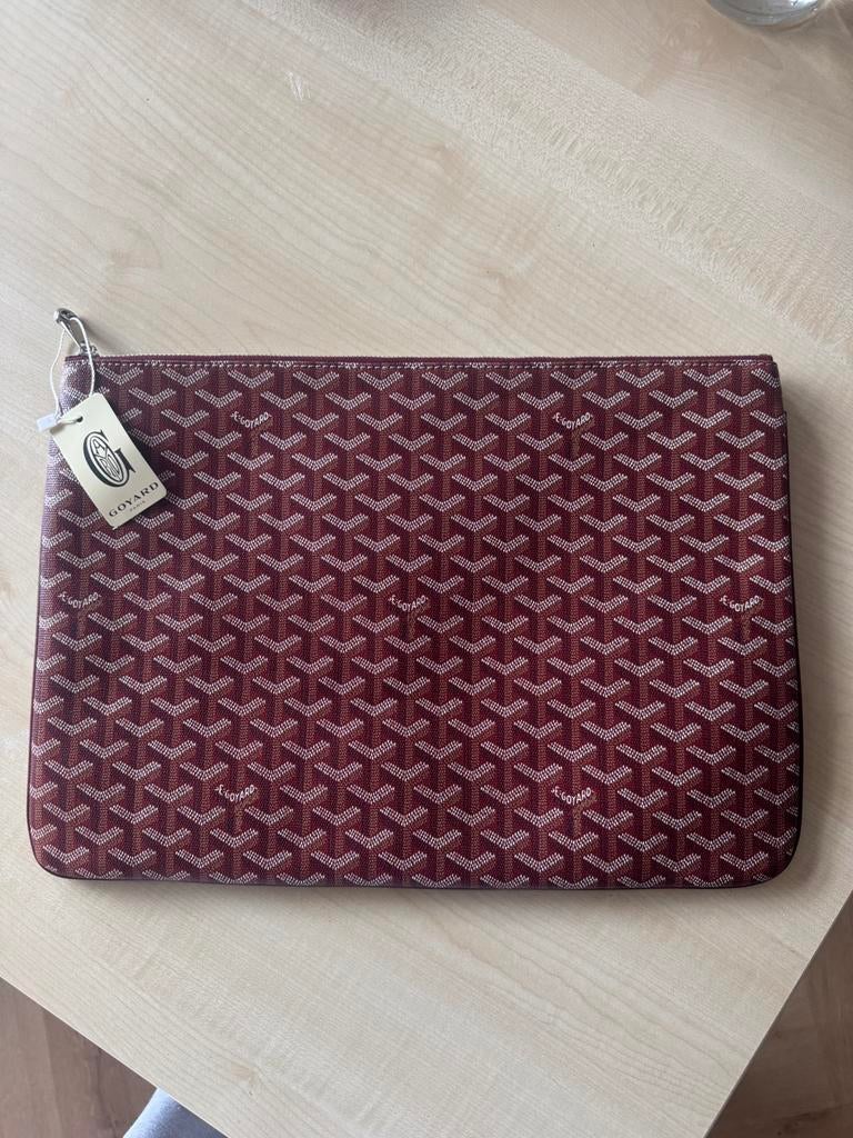 Goyard Clutch Laptop, Ophalen of Verzenden, Zo goed als nieuw, Rood