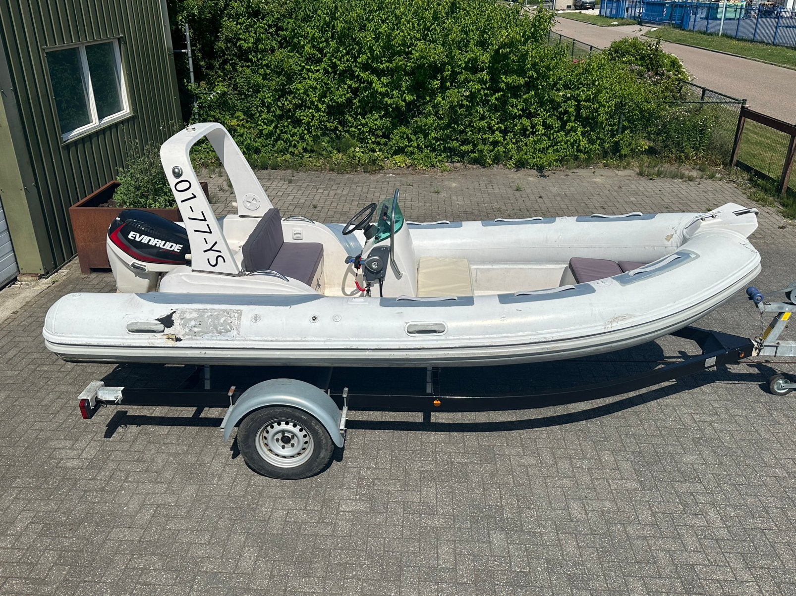 Leuke 520 rib met 60pk evinrude met of zonder vaarbewijs, 60 pk, Gebruikt, Stuurconsole, 5 m