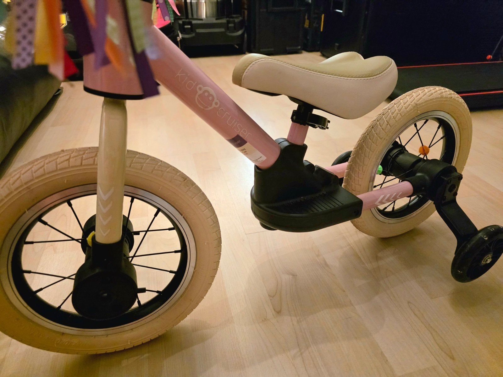Kinderfiets en loopfiets in één - Roze Kid Cruiser