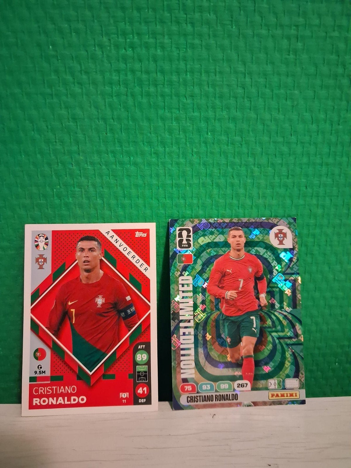 Cristiano Ronaldo Topps Match Attax & Panini Adrenalyn XL, Ophalen, Zo goed als nieuw, Buitenlandse clubs, Spelerskaart