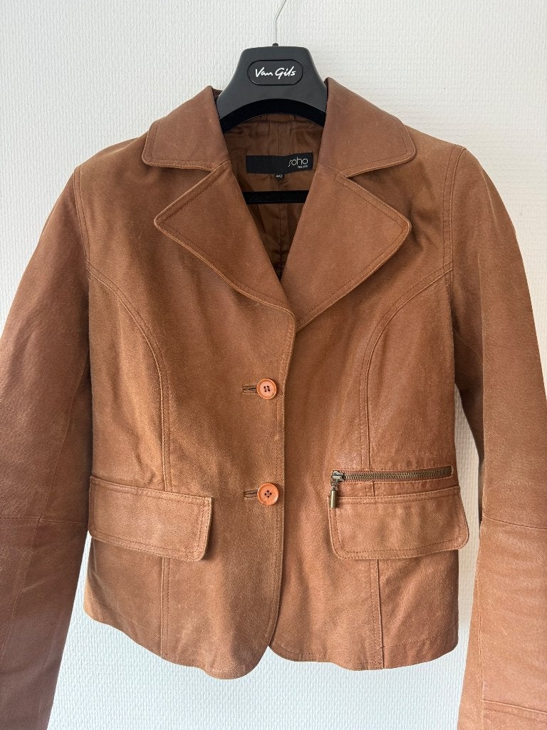 Echt leren jasje – Soho New York (maat 40), Maat 38/40 (M), Bruin, Verzenden, Soho
