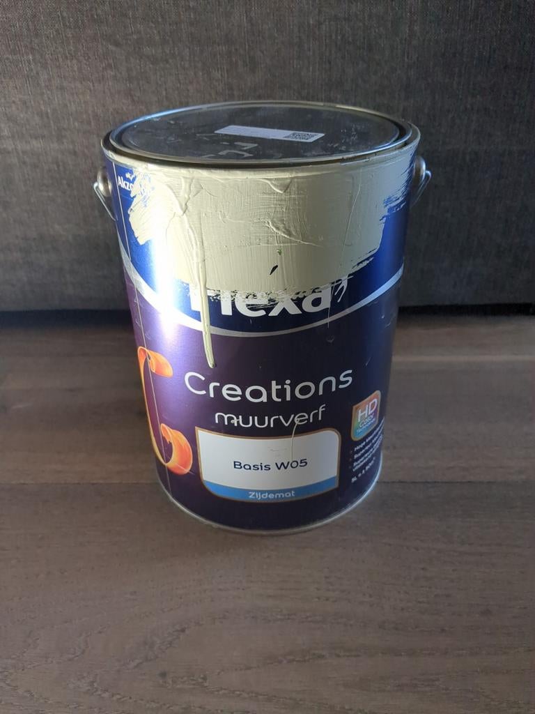 Flexa Creations Muurverf Zijdemat Mild Tundra (ca. 3.5-4L), Gebruikt, Ophalen of Verzenden, Verf, Minder dan 5 liter