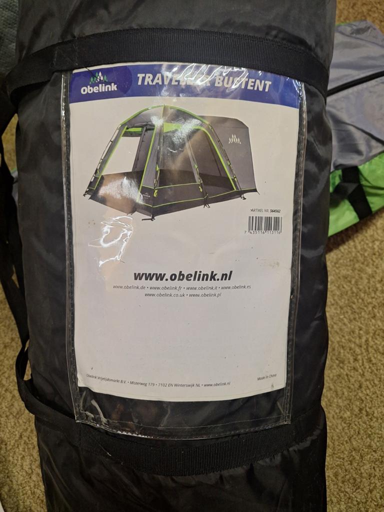 Obelink Traveller Bustent & Vrijbuiter Spruce Basic 3 Tent, Ophalen, Gebruikt, Tot en met 5