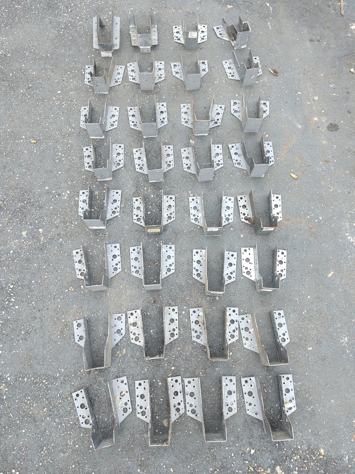 Partij raveeldragers balkdragers zwaar 144x46 roestvrij, Doe-het-zelf en Verbouw, IJzerwaren en Bevestigingsmiddelen, Zo goed als nieuw