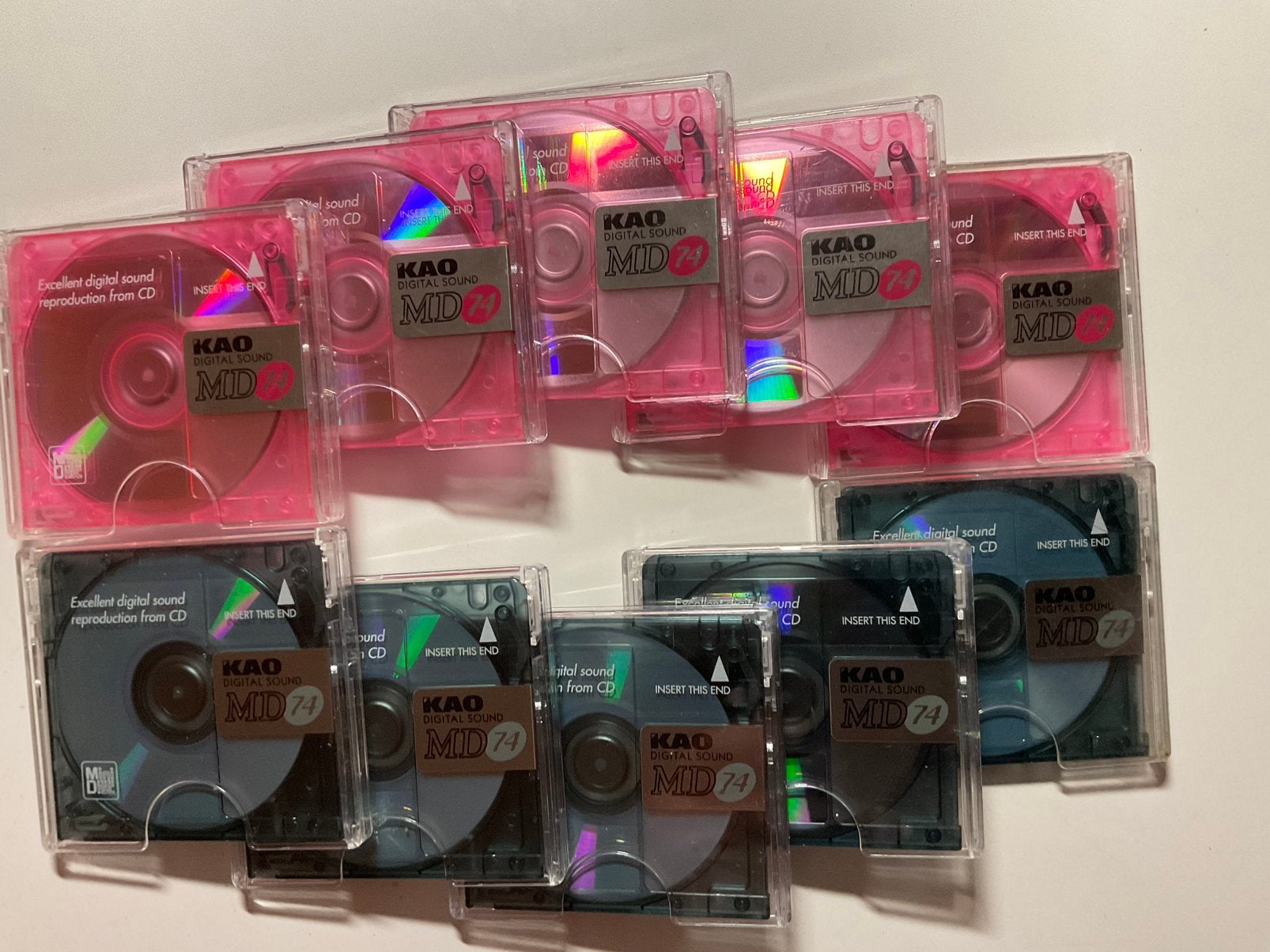 Minidisc’s. KAO DIGITAL SOUND 74. 10x als nieuw. 74 minuten, Ophalen of Verzenden, Discman