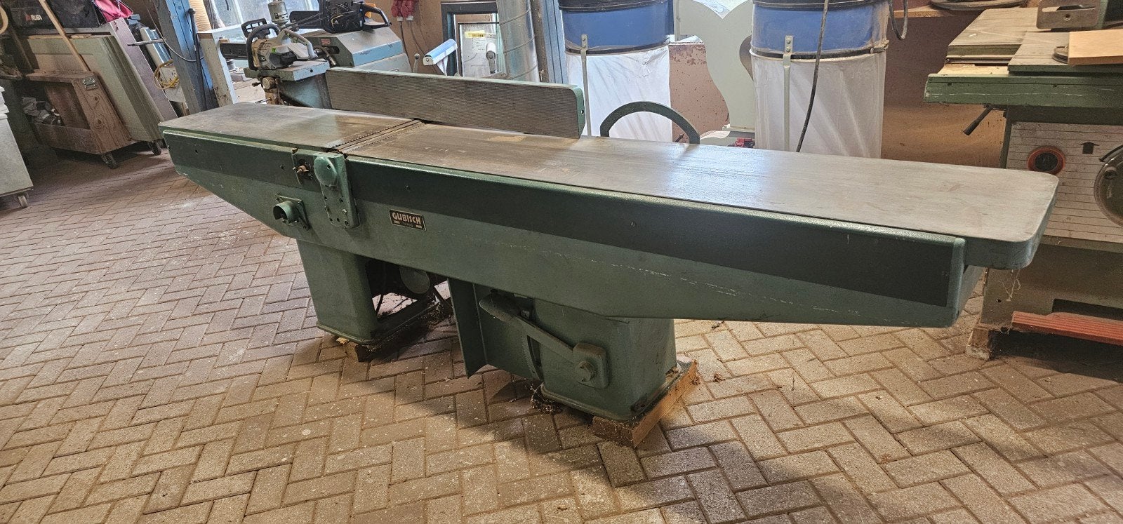Vlakbank 40cm breed met 190cm aanvoerblad en Tersa messen, Ophalen