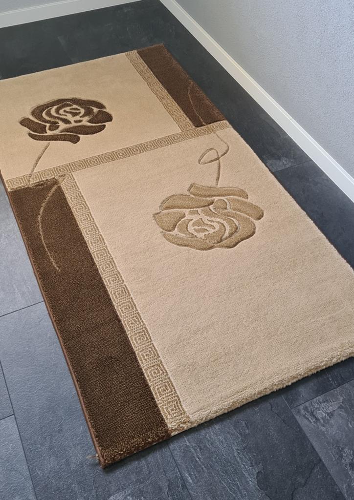 Mooie nieuwe carpet / vloerkleed, Ophalen, Bruin, 100 tot 150 cm, Nieuw