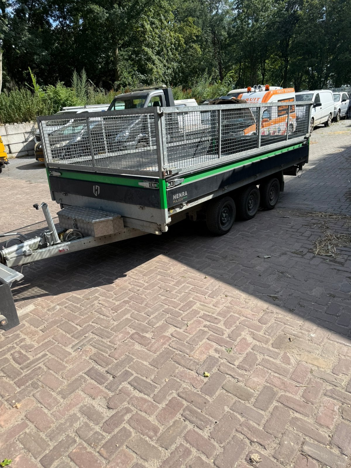 Henra Green ,3 zijdige 3 asser kipper, in speciale kleuren, Ophalen, Zo goed als nieuw