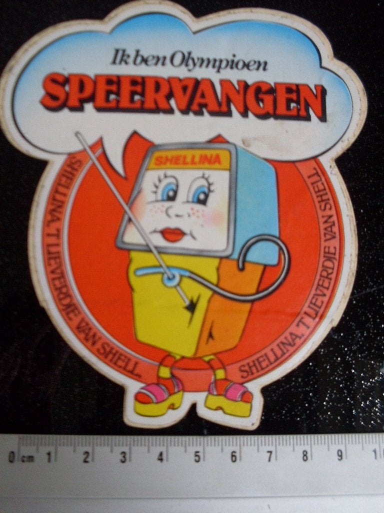 sticker shellina lieverdje shell speerwerpen humor, Verzamelen, Verzenden, Zo goed als nieuw, Bedrijf of Vereniging