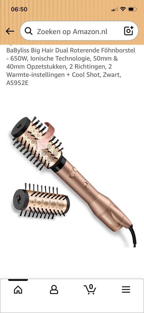 Babyliss dual roterende fohnborstel, Sieraden, Tassen en Uiterlijk, Uiterlijk | Haarverzorging, Ophalen, Zo goed als nieuw, Föhn of Haardroger