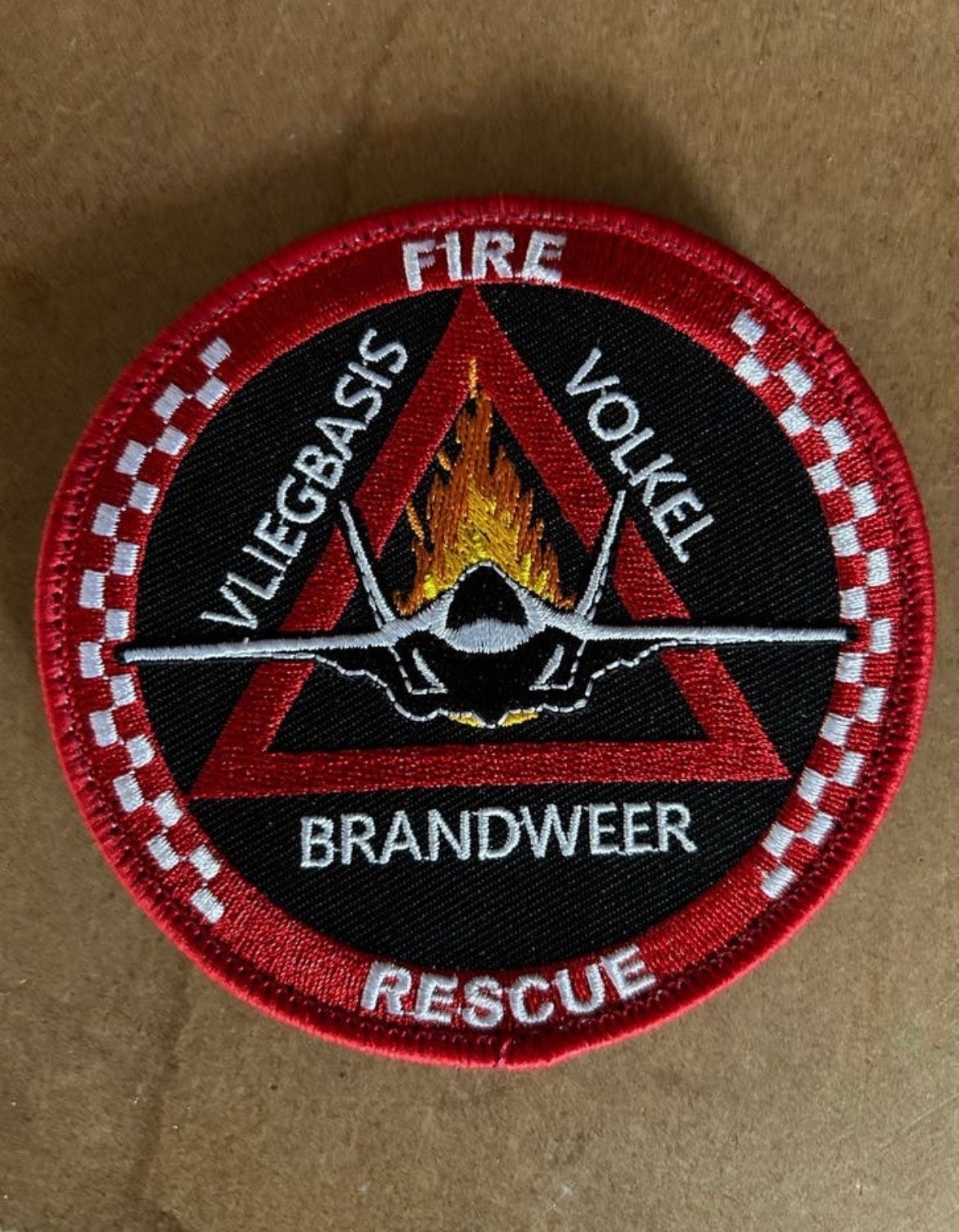 Vliegbasis Volkel Brandweer Patch - Fire & Rescue, Ophalen of Verzenden, Zo goed als nieuw