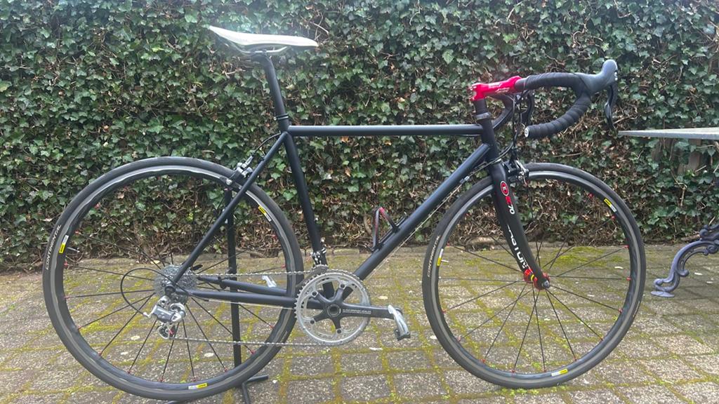 Retro racefiets met Campagnolo Chorus Carbon - M/L, Overige merken, 28 inch, Velgrem, Ophalen of Verzenden