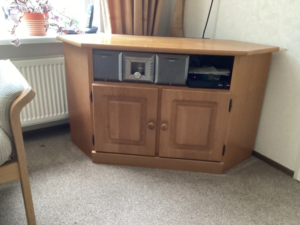 Hoek tv kast, Huis en Inrichting, Kasten | Televisiemeubels, Ophalen, Gebruikt, 100 tot 150 cm, 100 tot 150 cm