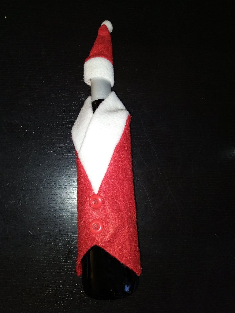 Kerstman pak voor wijn fles - nieuw staat, Diversen, Kerst, Ophalen of Verzenden, Nieuw