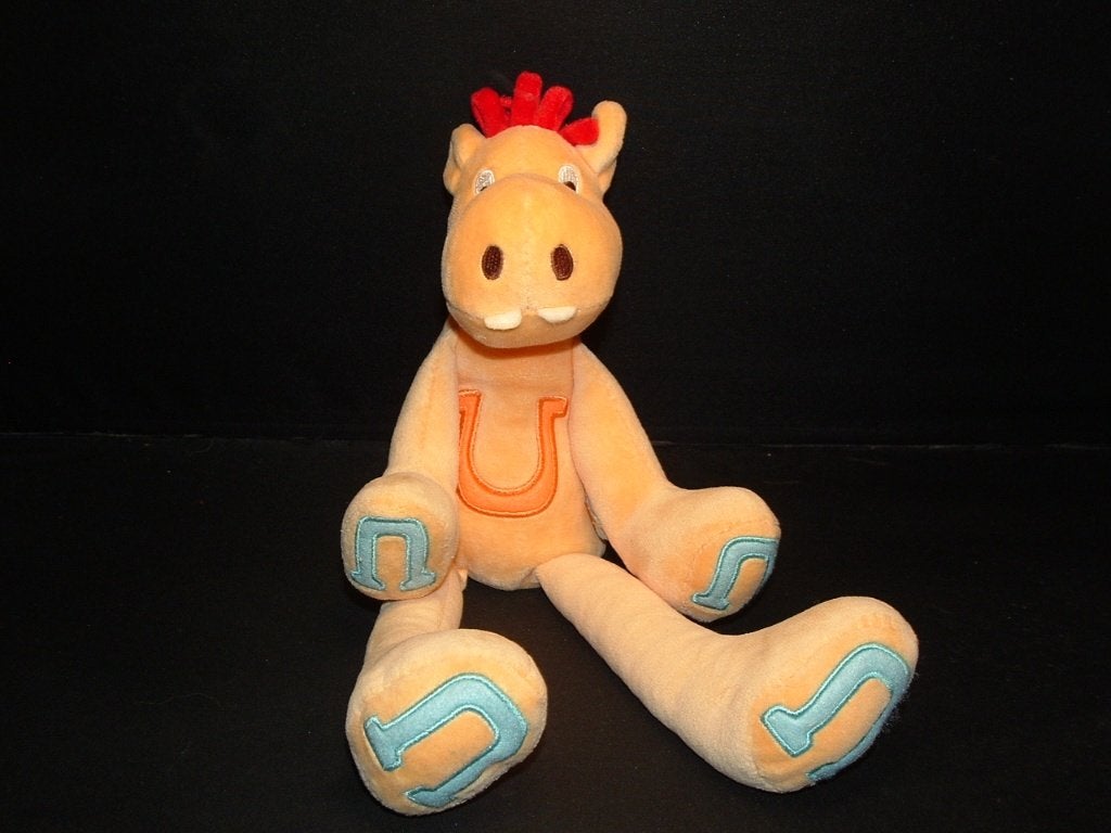 OILILY PAARD HEDDLES HORSE VELOURS GEEL MET RODE, Verzenden, Nieuw, Overige typen