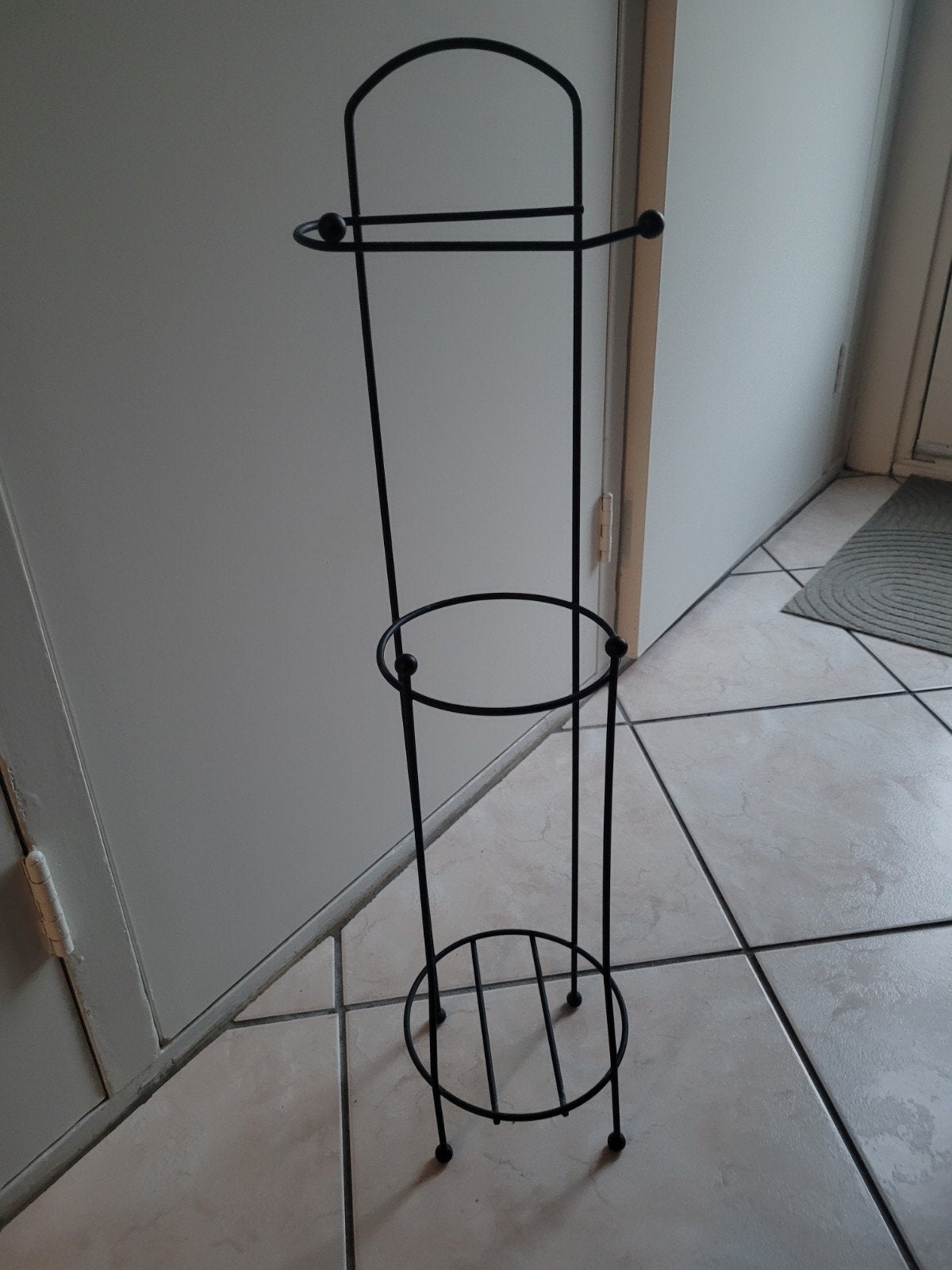 WC rolhouder metaal zwart, Ophalen of Verzenden, Gebruikt, Zwart, Toilet-accessoire
