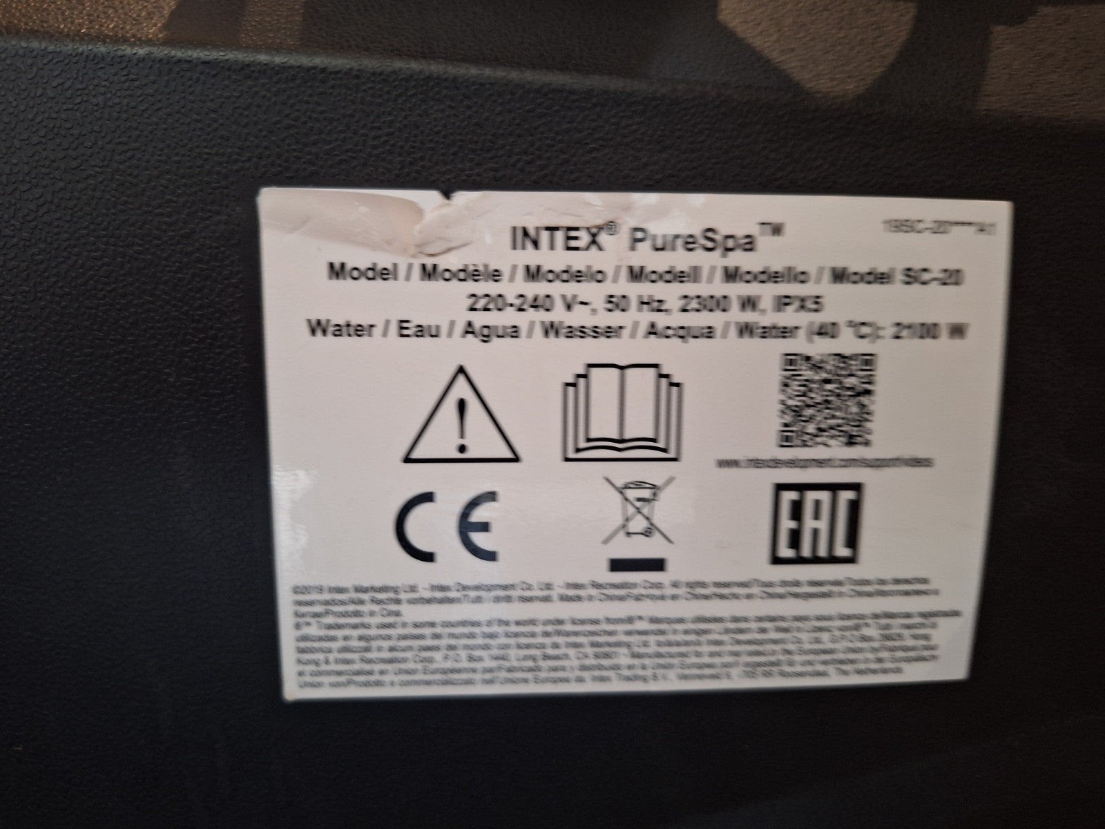 Intex pure spapomp, Ophalen, Zo goed als nieuw, Pomp, Opblaasbaar