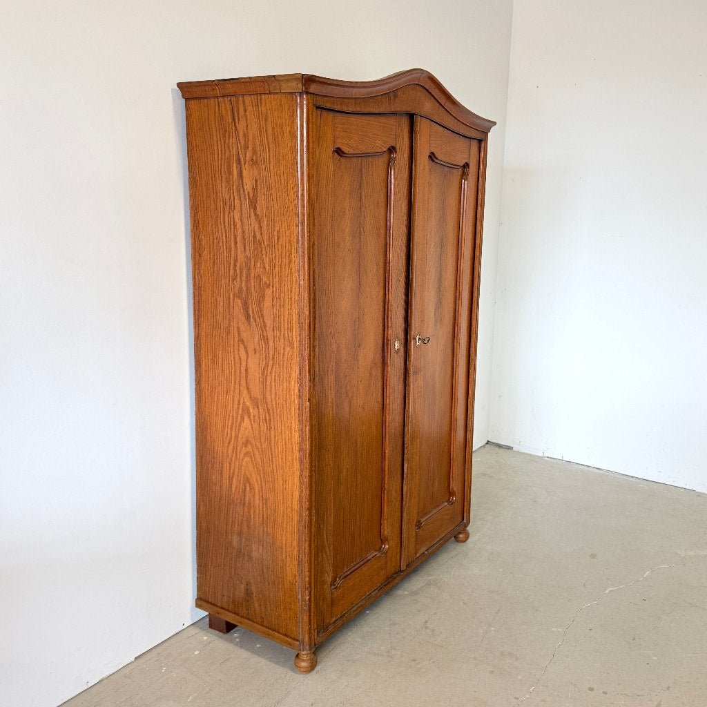 Eiken Biedermeier Meidenkast met Authentiek Pennenrek, Ophalen
