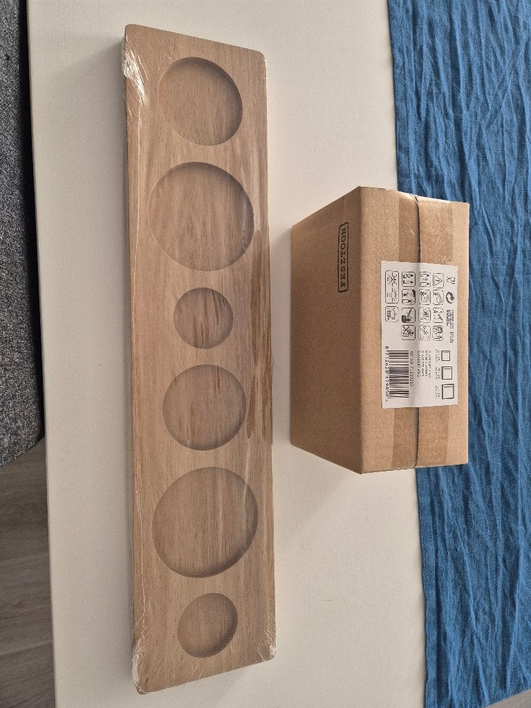 Decoratieve plank met 6 glaasjes, Ophalen, Nieuw