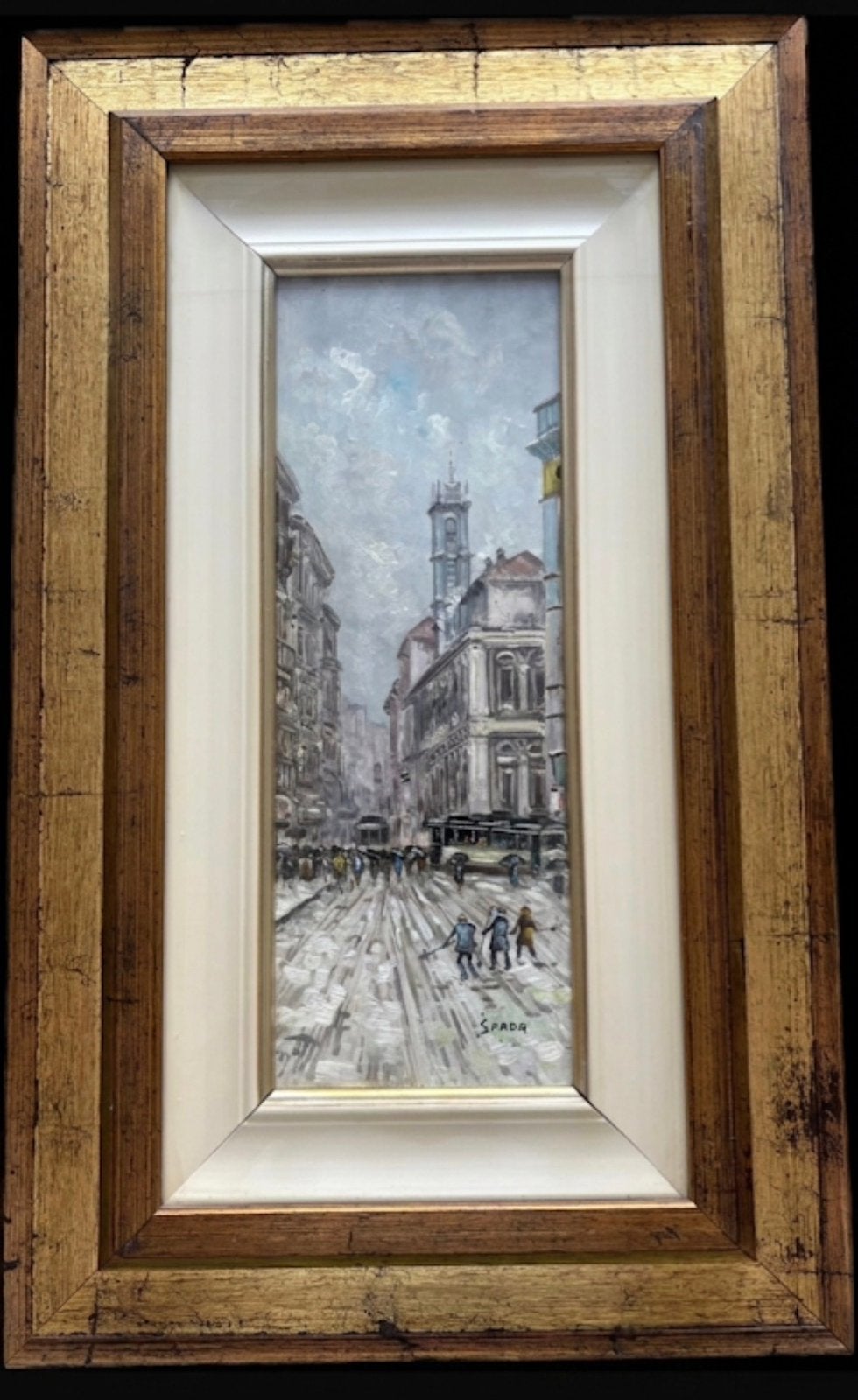 Italiaans stadsgezicht (Gesigneerd: Spada), Antiek en Kunst, Kunst | Schilderijen | Klassiek, Ophalen