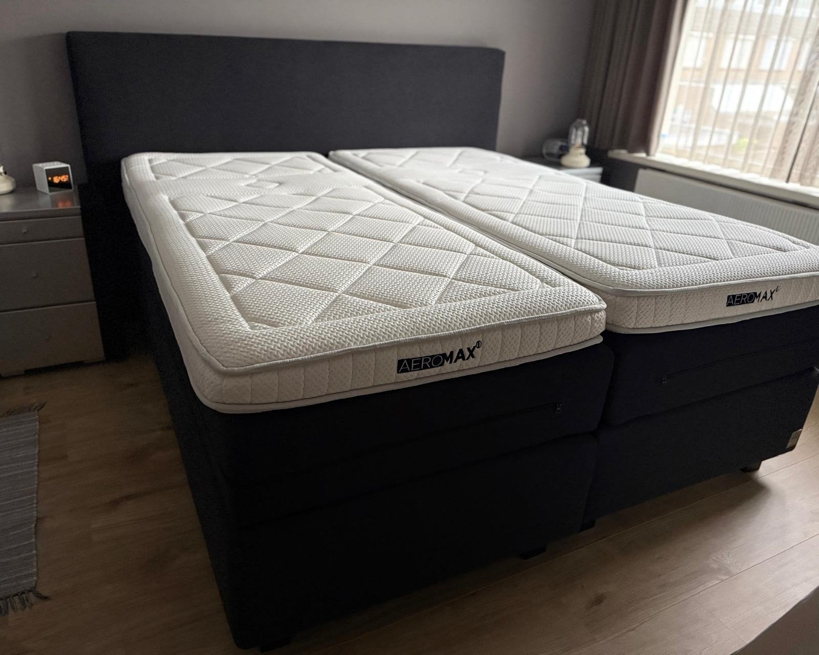 Suisse Sense Boxspring 180x200 met hoofdbord en topmatrassen, Overige kleuren, Tweepersoons, Ophalen of Verzenden, Zo goed als nieuw
