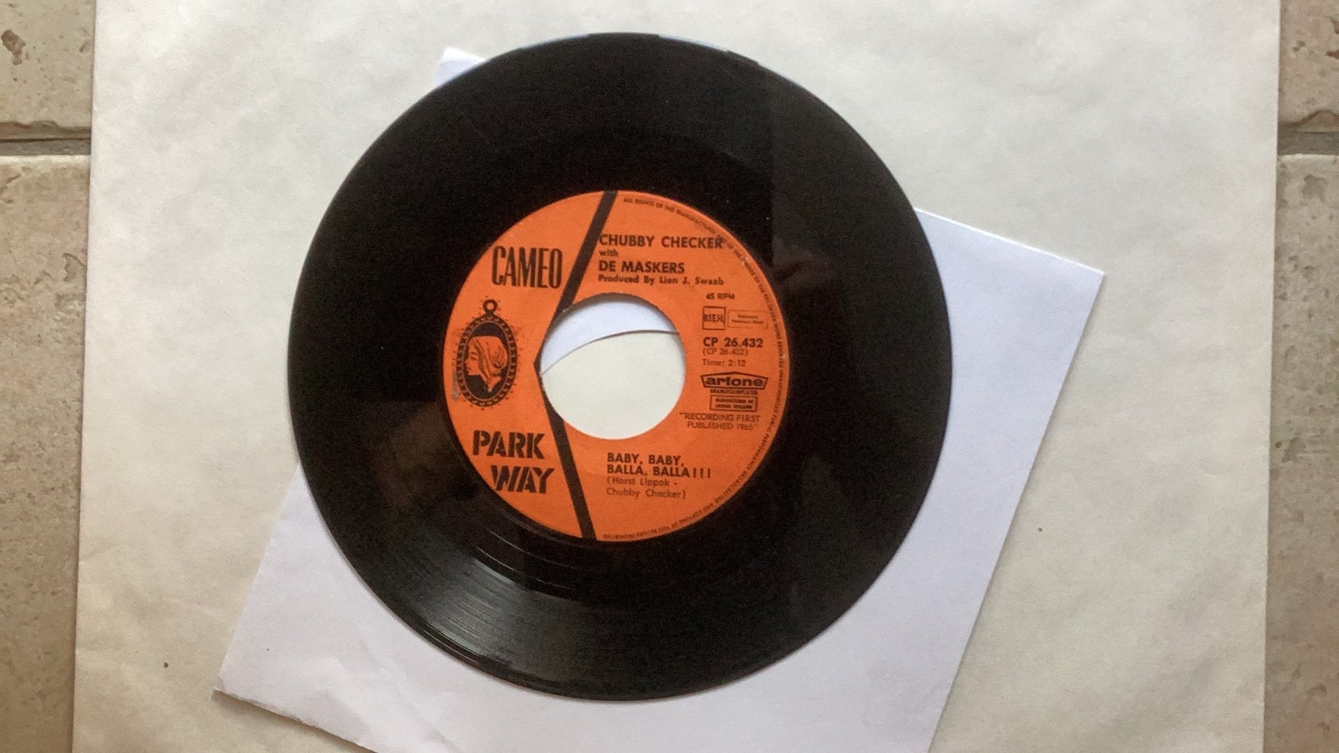 Single Chubby Checker & De Maskers - Baby baby balla balla, Ophalen of Verzenden, Gebruikt, 7 inch, Pop