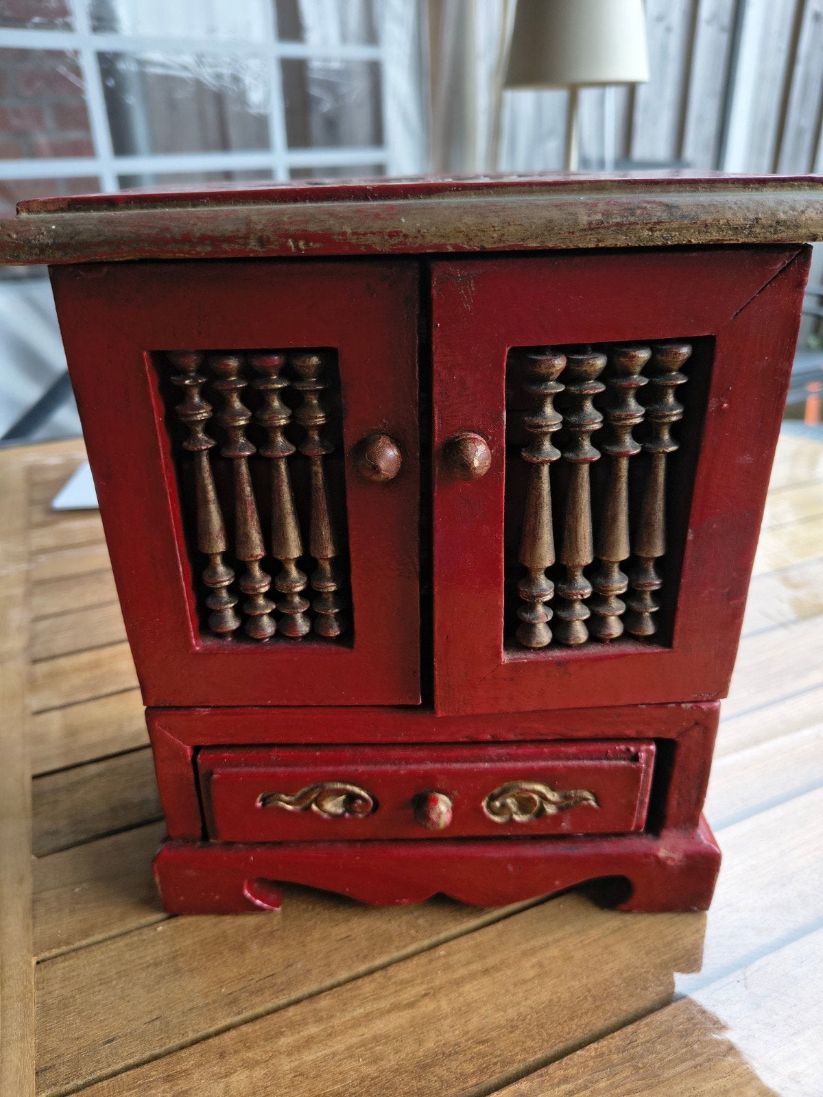 Oud houten juwelen doosje, Ophalen of Verzenden