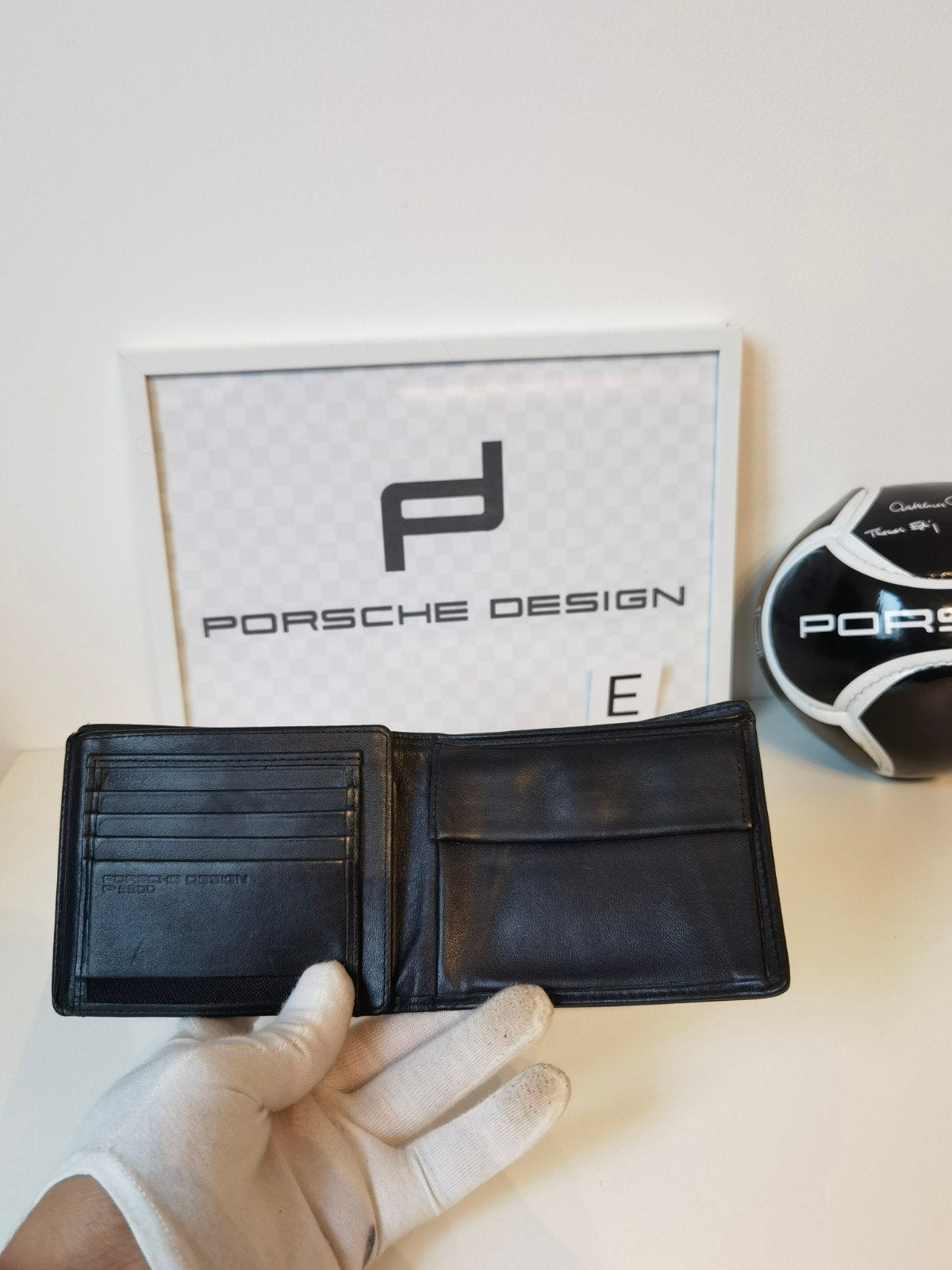 origineel porsche design portemonnee van echt leder, Ophalen of Verzenden, Zo goed als nieuw, Zwart, Leer