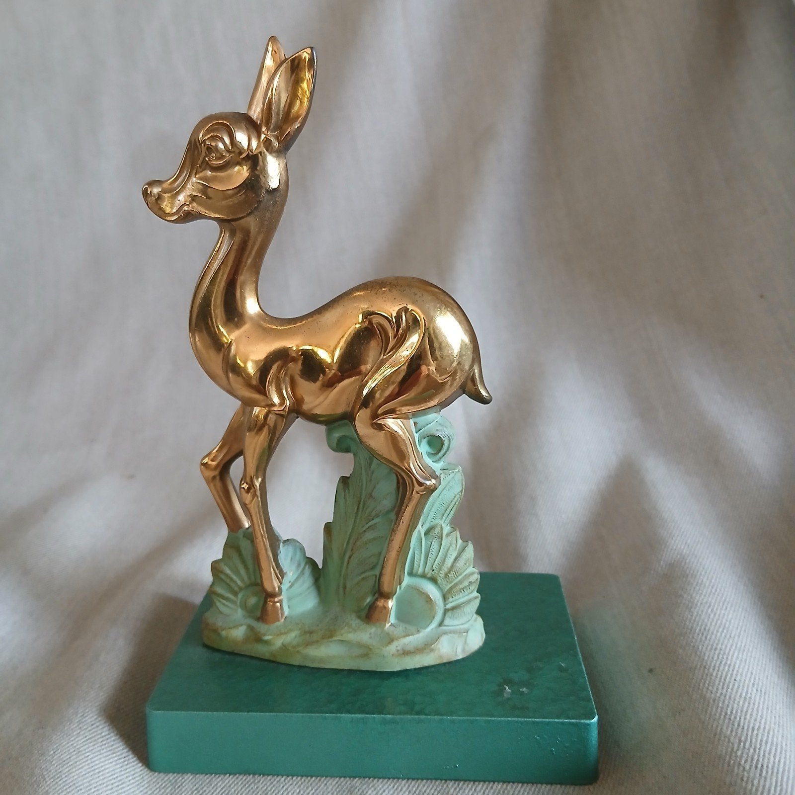 Art Deco beeld Hert, Bambi van metaal, Ophalen of Verzenden