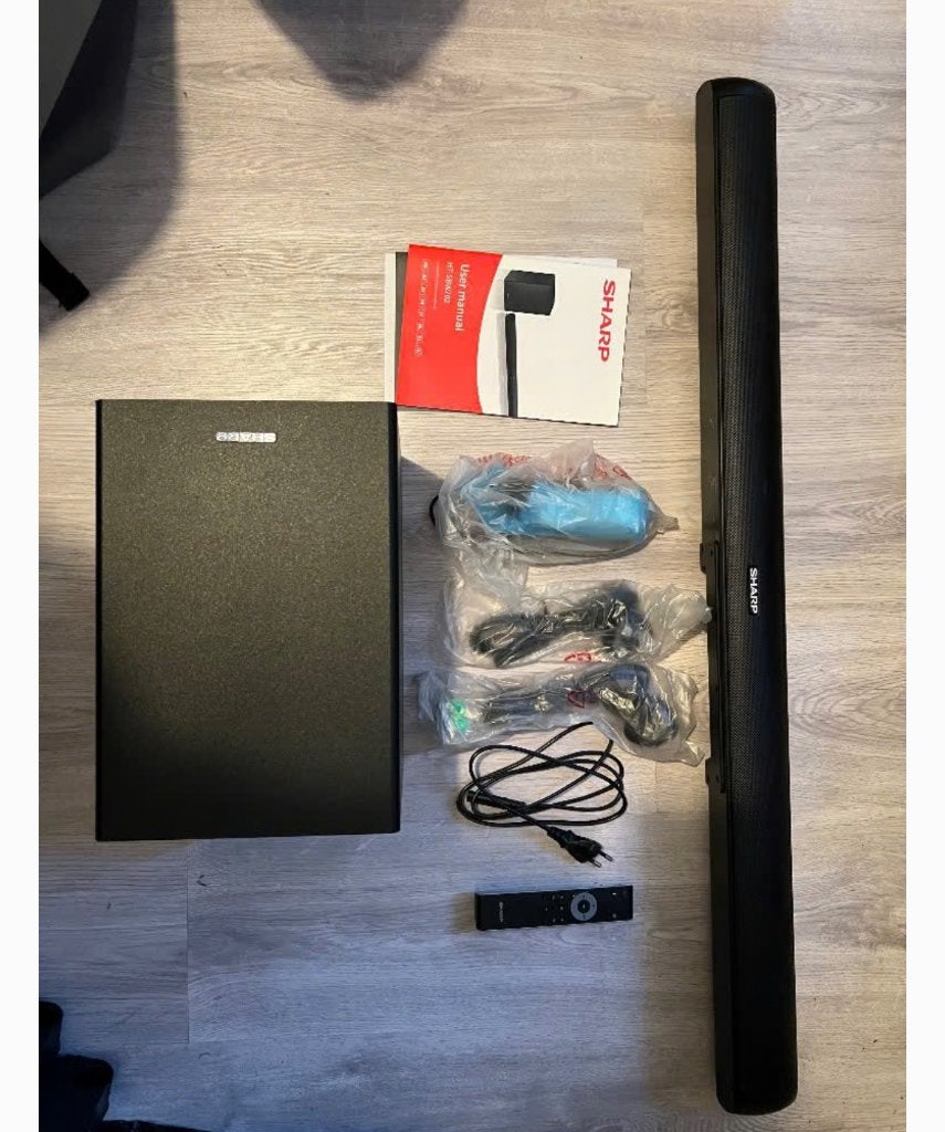 Sharp Soundbar box voor televisie in huis MOET WEG, Ophalen of Verzenden, Bluetooth, Nieuw