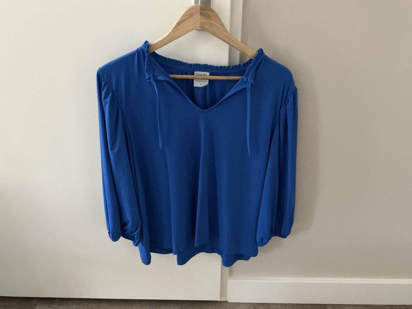 Maicazz blouse blauw maat M z.g.a.n., Ophalen of Verzenden, Zo goed als nieuw, Maat 38/40 (M), Blauw