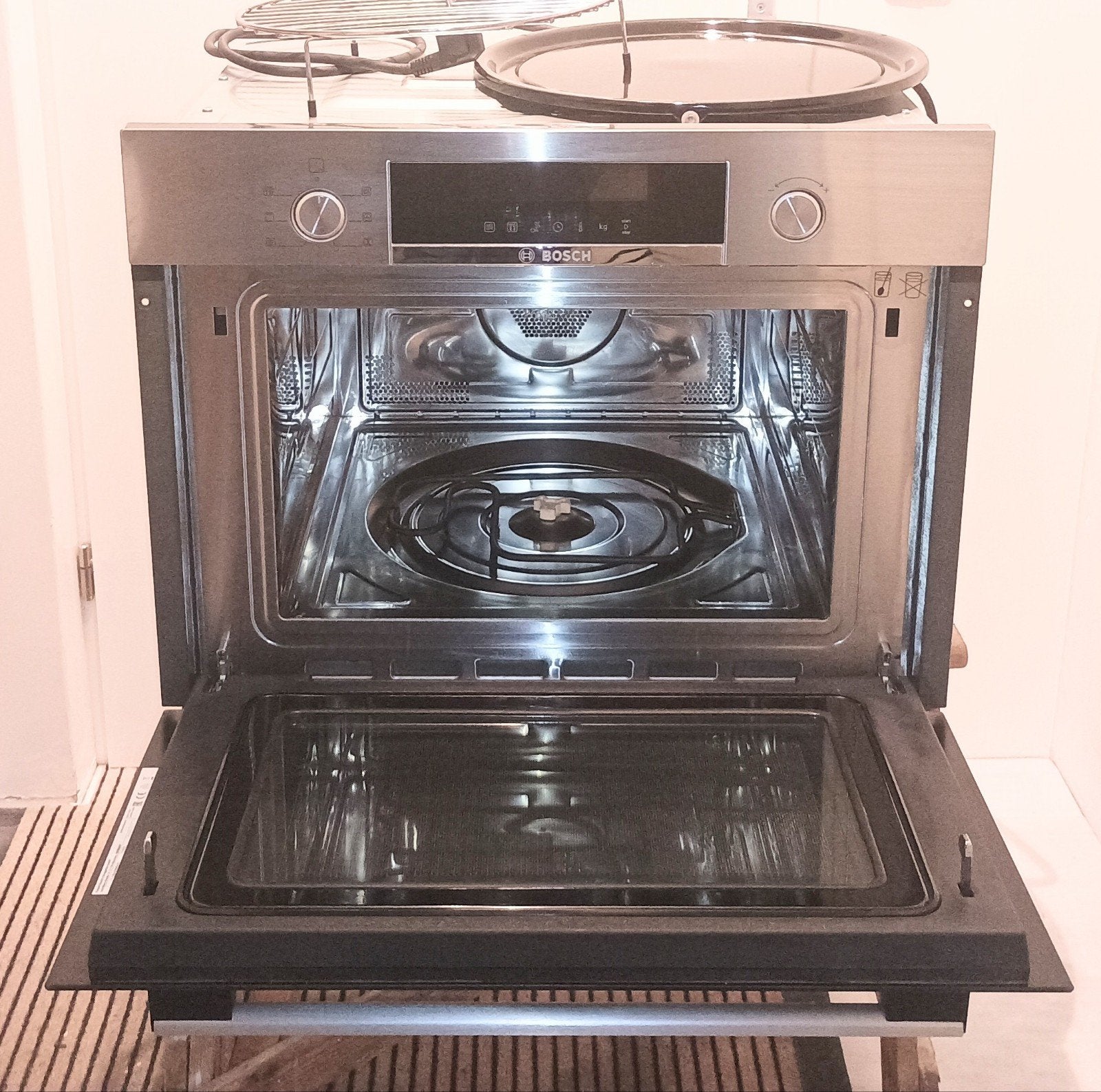 Bosch inbouw combimagnetron met hetelucht CMA585MSO Bj 2019, Combimagnetron, Gebruikt, Verzenden, .