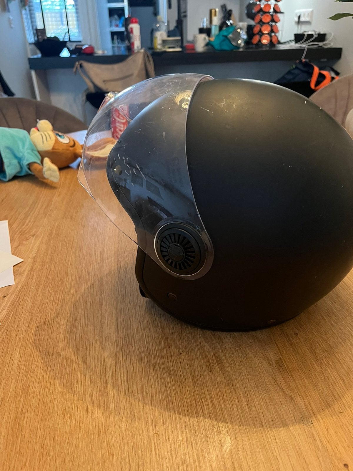 Scooter helm, Fietsen en Brommers, Brommerhelmen, Ophalen, Gebruikt, Extra large of groter