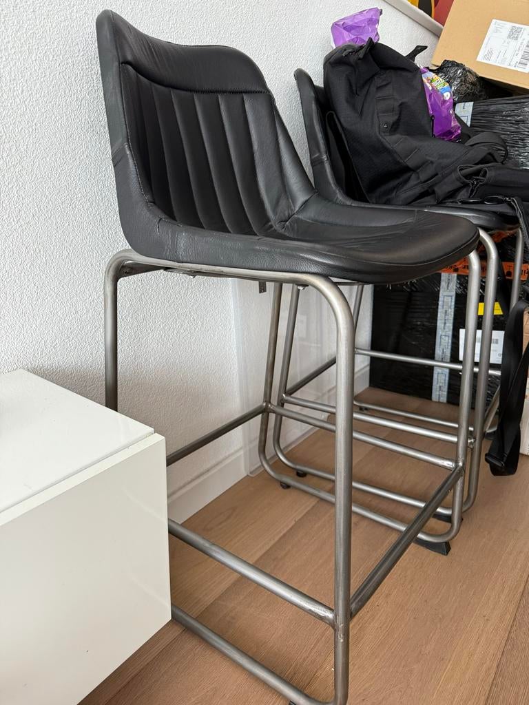 Aviator barkrukken van Pole to Pole, Ophalen, Met voetsteun, 60 tot 90 cm, Leer
