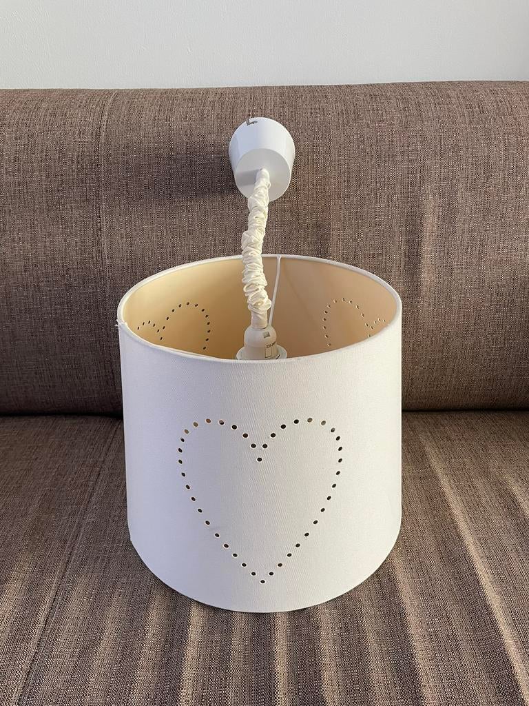 Gebroken wit lampenkap, Huis en Inrichting, Lampen | Lampenkappen, 25 tot 50 cm, Wit, Rond, Ophalen of Verzenden