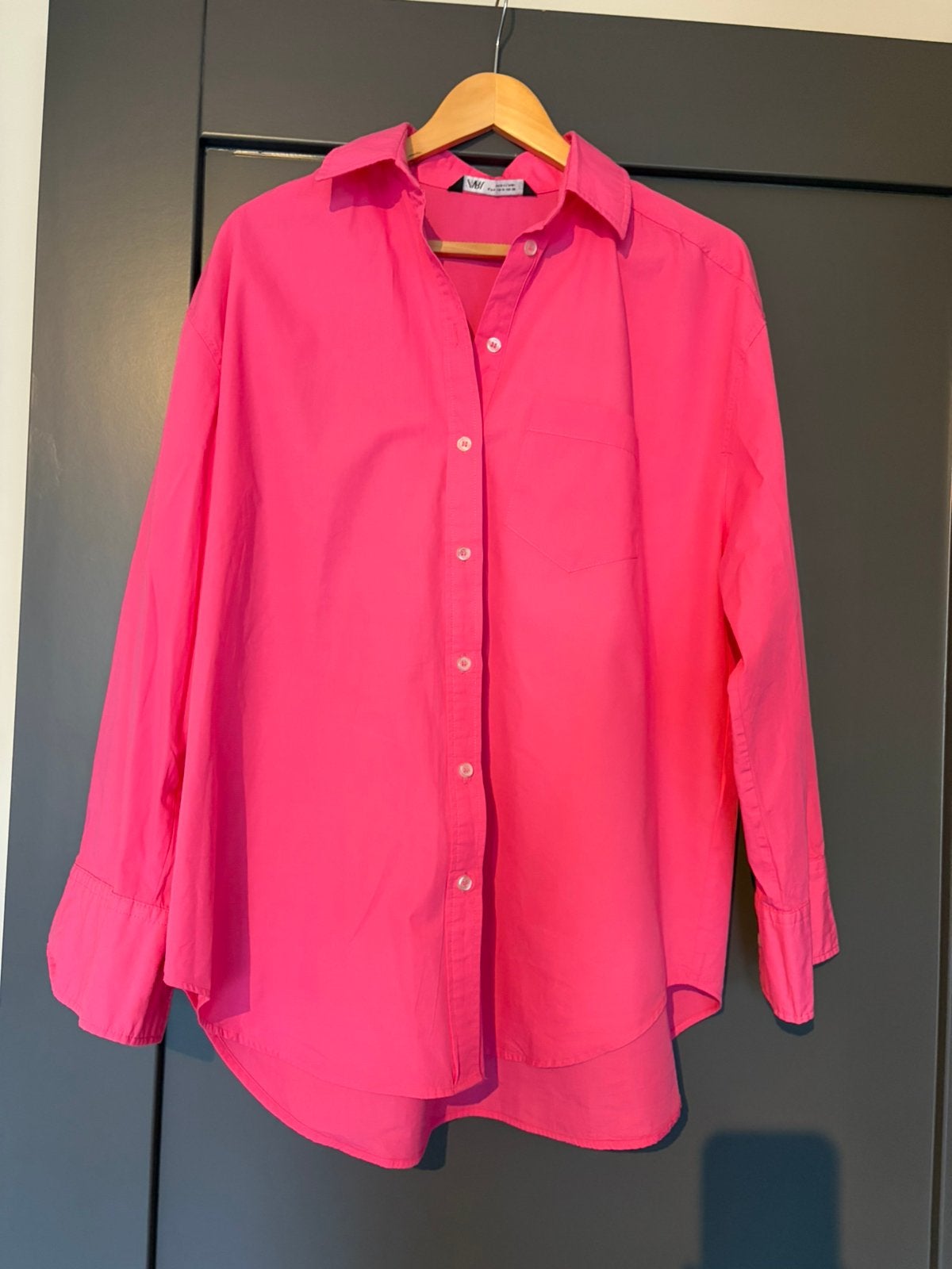 Fuchsia roze blouse van Zara te koop maat M nagenoeg nieuw, Verzenden, Zo goed als nieuw, Maat 38/40 (M), Roze
