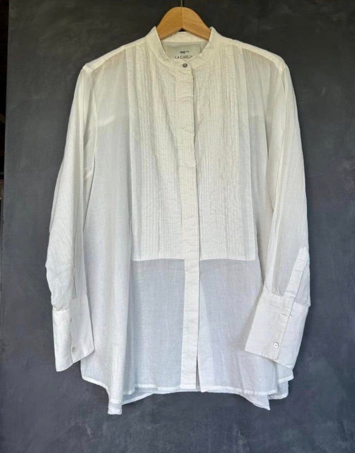 La Carlia prachtige blouse organic katoen M, Ophalen of Verzenden, Zo goed als nieuw, Maat 38/40 (M), Overige kleuren