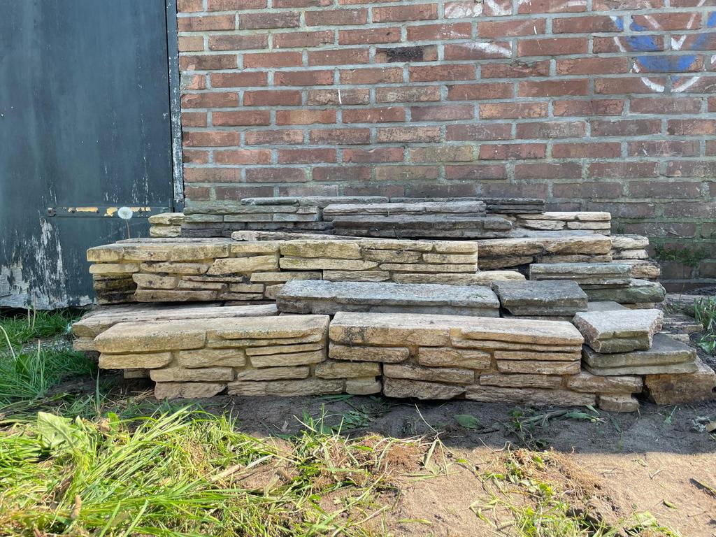Restanten tuin borders/tegels op te halen., Tuin en Terras, Bielzen en Borders, Ophalen, Gebruikt, Minder dan 100 cm