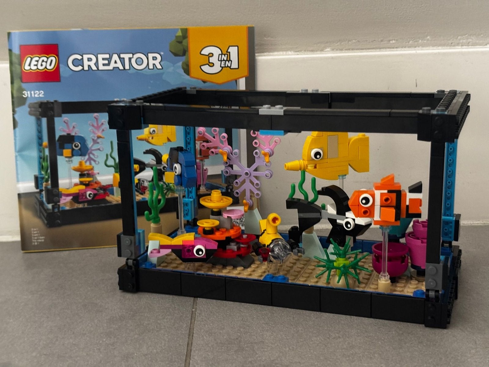 LEGO Creator 3in1 31122 Vissenkom, Schildersezel, Schatkist, Ophalen of Verzenden, Zo goed als nieuw, Overige merken