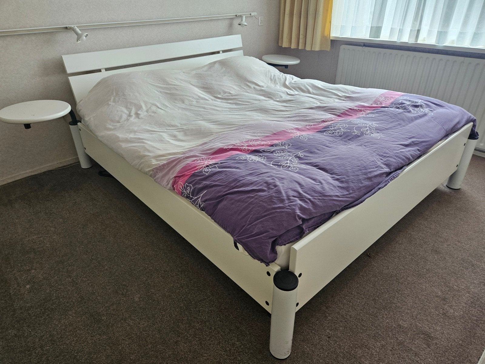 Twee persoons electrisch auping bed, Huis en Inrichting, Ophalen, Overige materialen, Wit, Tweepersoons